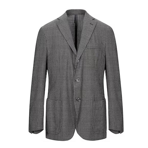 Montedoro Black/Gray Plaid Blazer | Size 50 - Picture 1 of 9